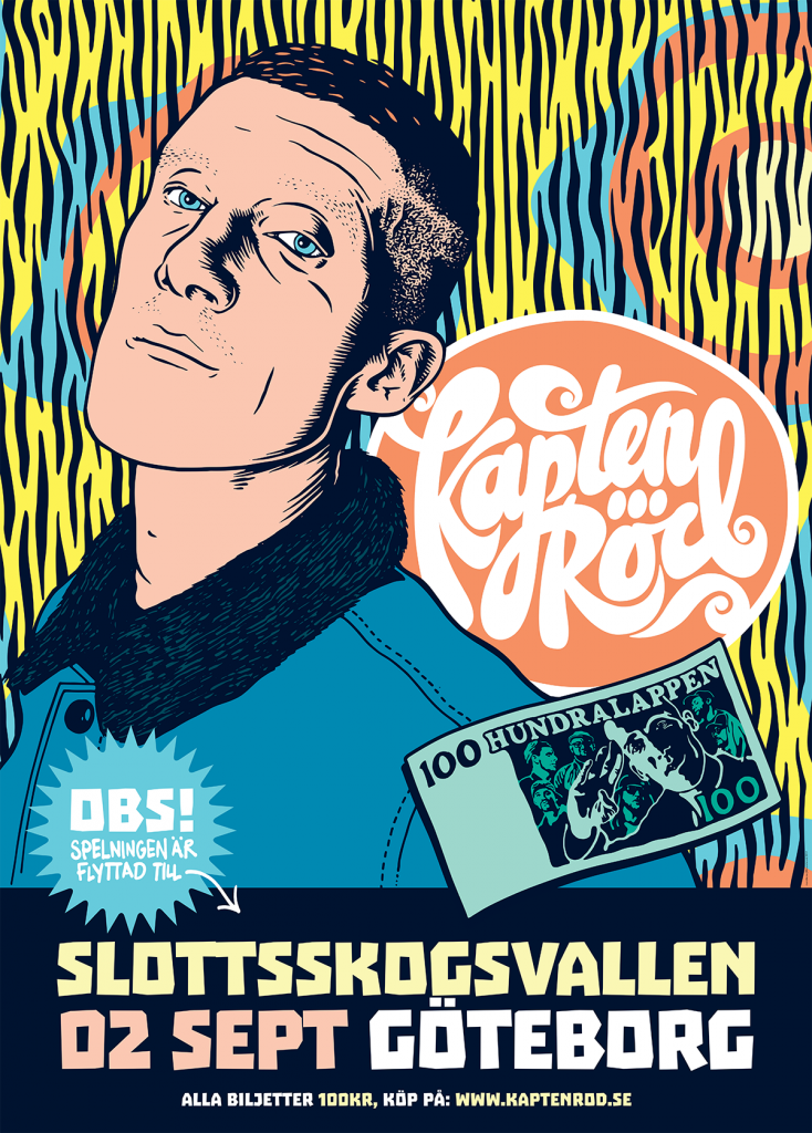 Kapten Röd - Slottsskogsvallen Poster - Mander